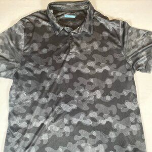 PGA Tour Camo Pattern Golf XXL Polyester Gray Polo